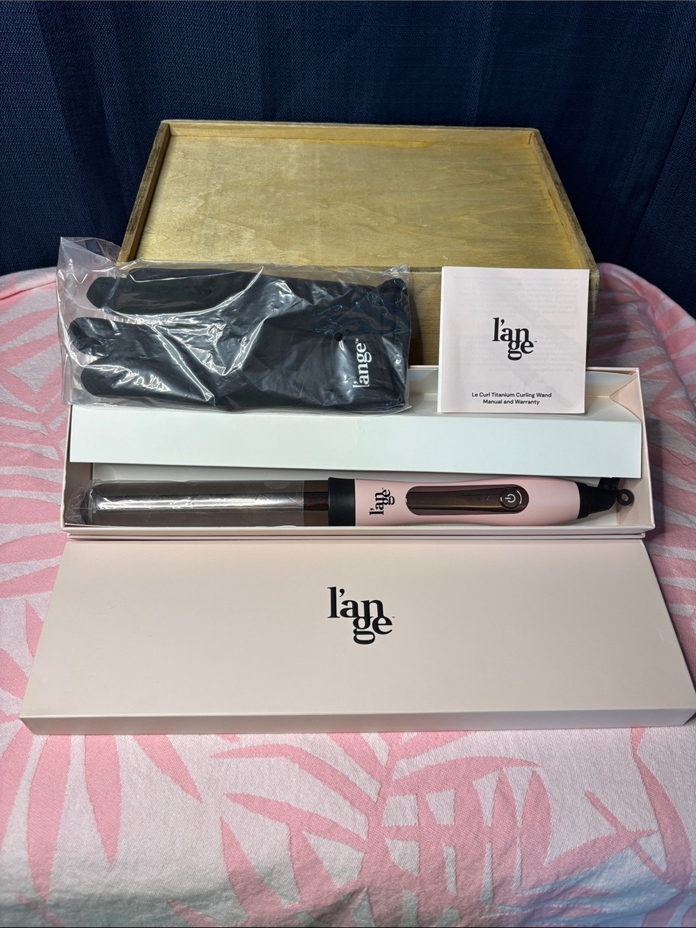 Lange LE CURL 32mm Titanium Curling Wand - Pink